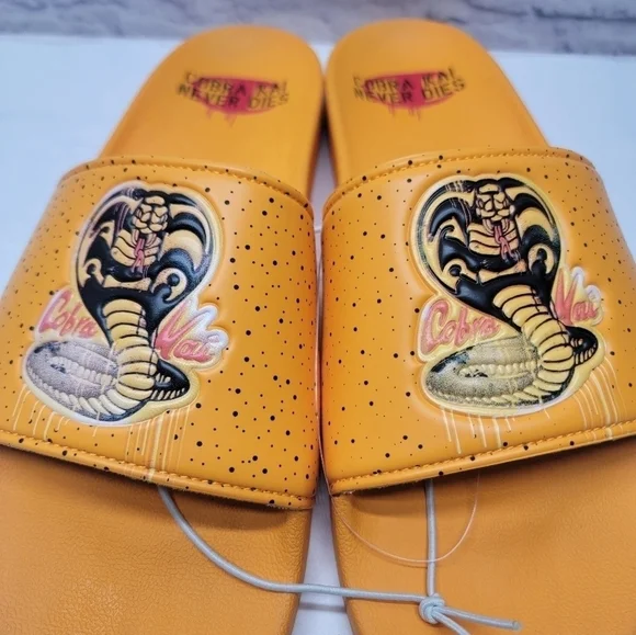 CHAMPION Brand X Cobra Kai Slides Mens Size 12 Miyagi Do Karate Kid - Picture 7 of 10